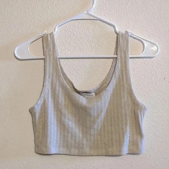 Top Shop tan Crop Top size 8-10 - Picture 2 of 4